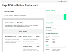 Tablet Screenshot of napoliindy.com